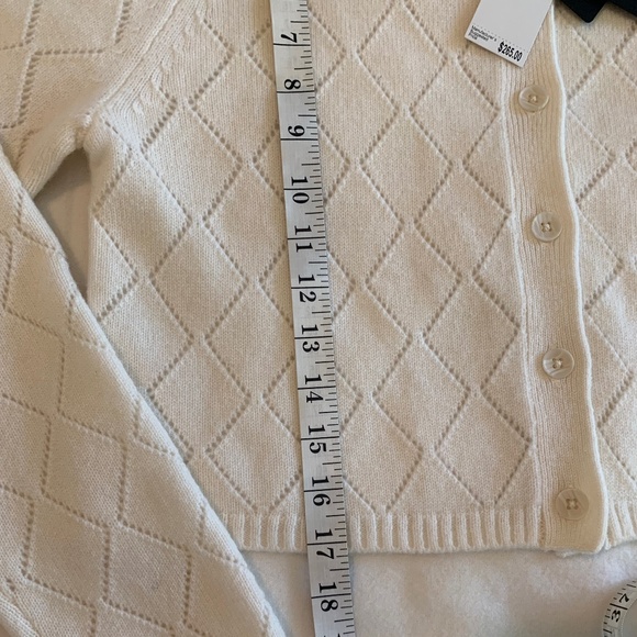 Ivory Cashmere Cropped Cardigan - Picture 5 of 13
